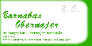 barnabas obermajer business card