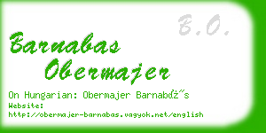 barnabas obermajer business card